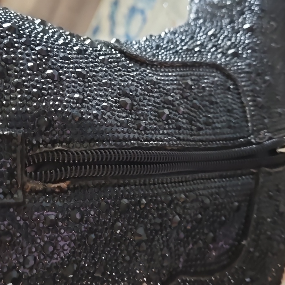 Sparkling Black Heeled Boots for Women - Picture 16 of 17